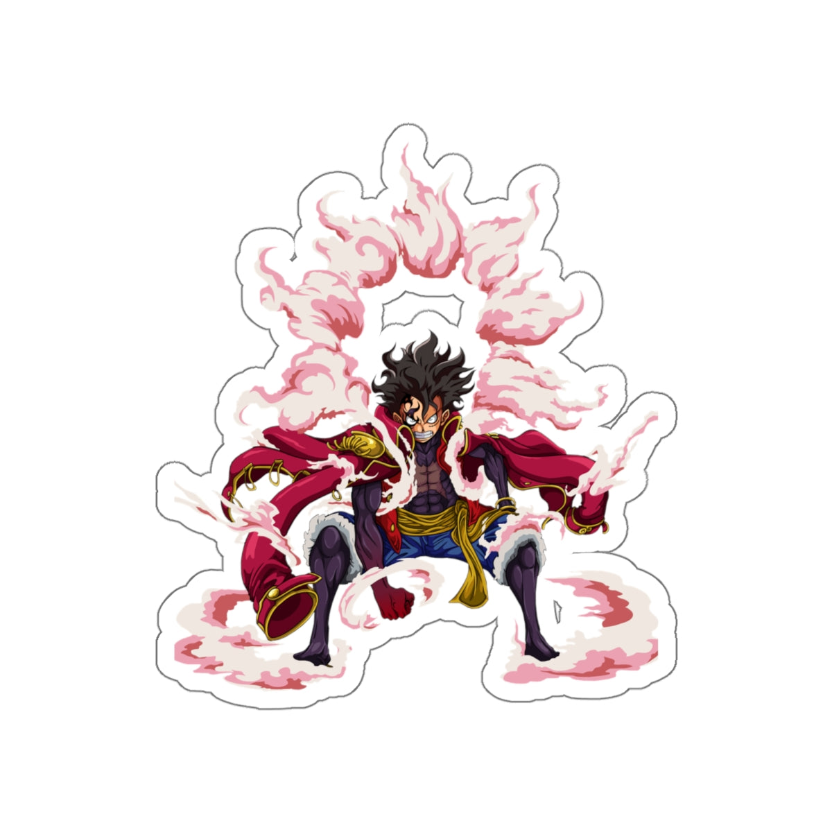 Luffy Gear 5 One Piece Kiss-Cut Sticker – Embrace the Chaos