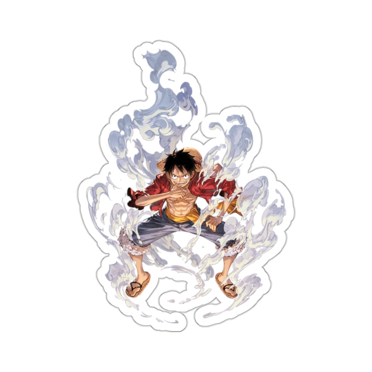 Luffy Battle Aura Kiss-Cut Sticker – The Will of a Pirate King