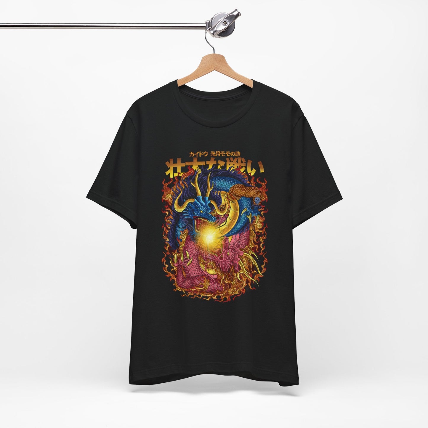 Kaido vs Momonosuke Dragon Clash Tee – One Piece Wano Arc Battle Printify