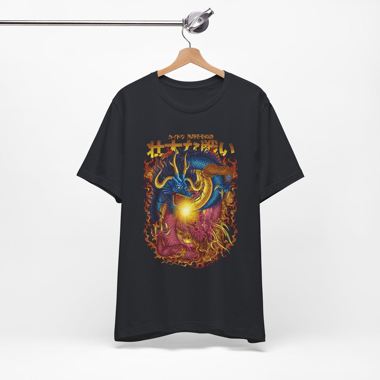 Kaido vs Momonosuke Dragon Clash Tee – One Piece Wano Arc Battle Printify
