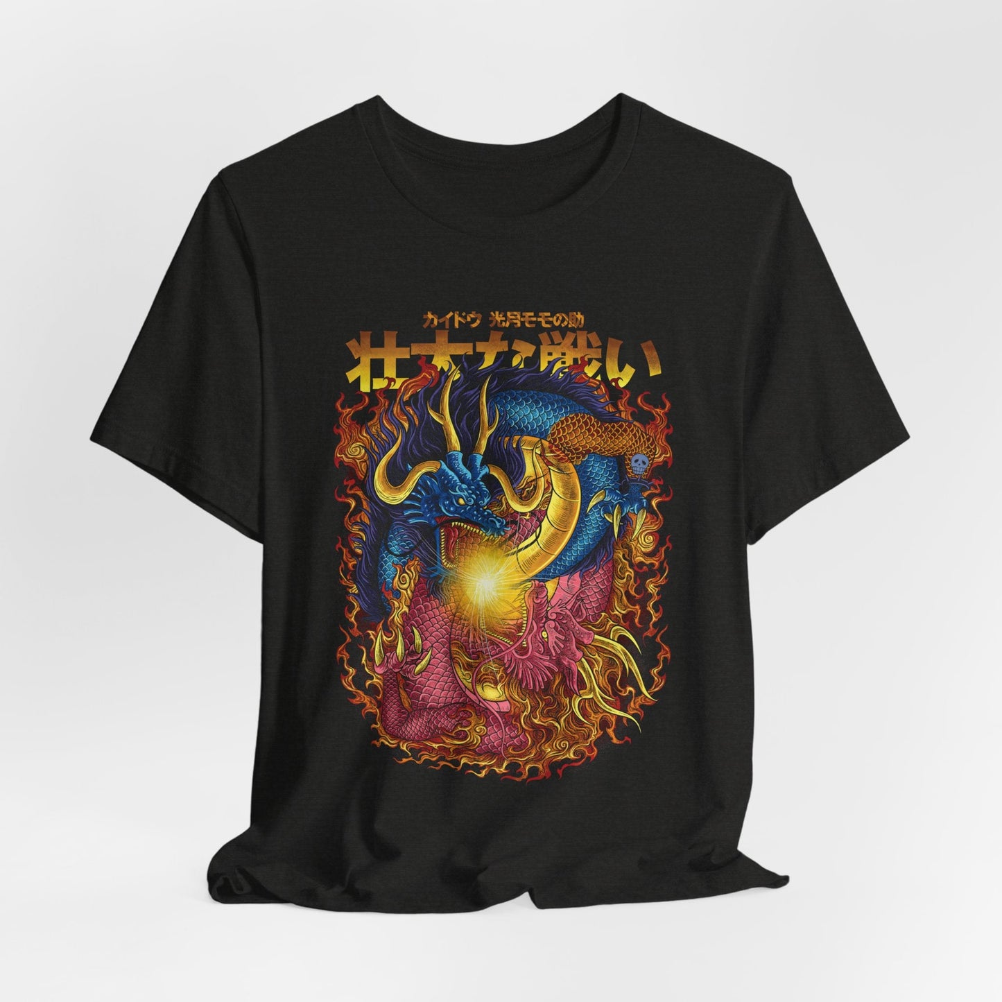 Kaido vs Momonosuke Dragon Clash Tee – One Piece Wano Arc Battle Printify