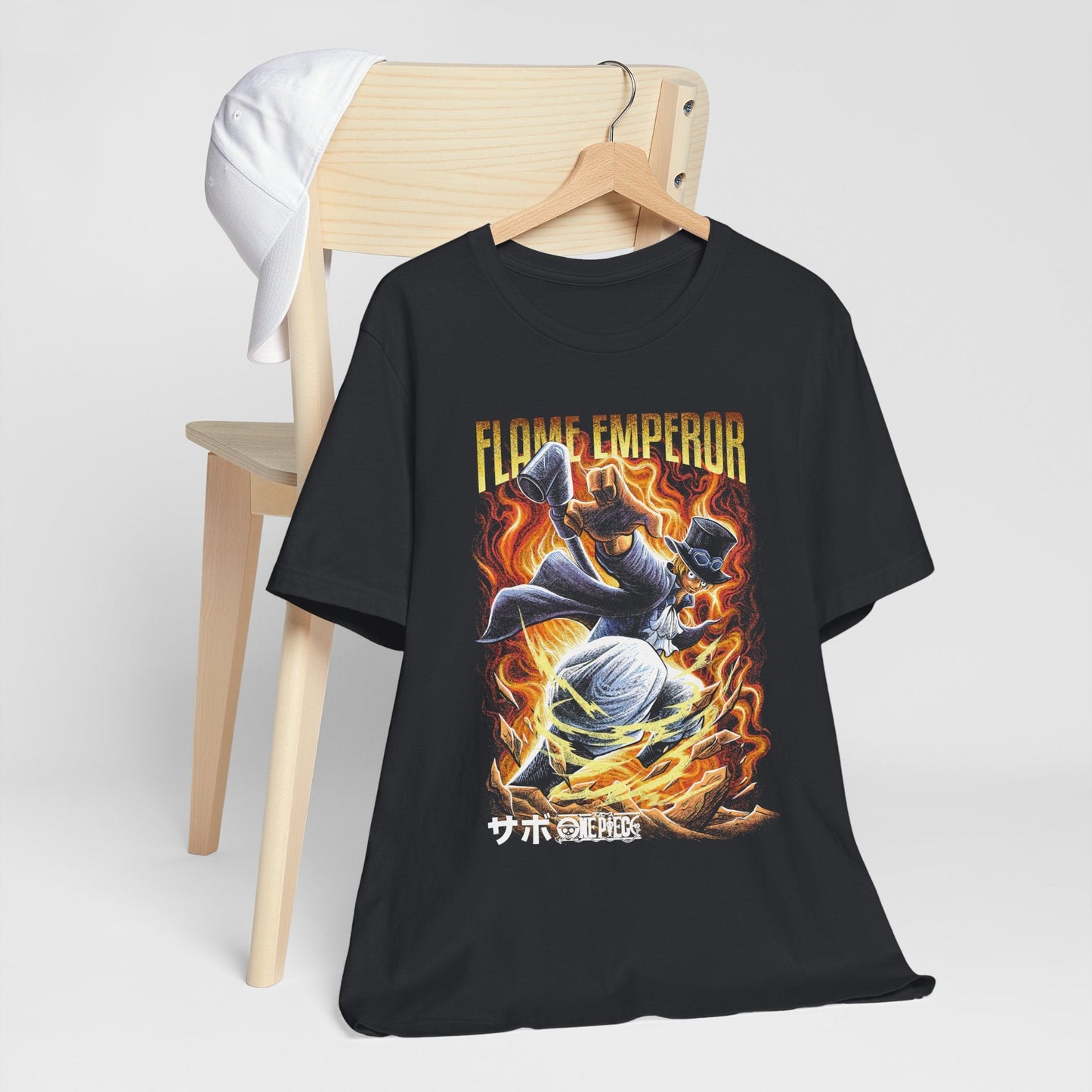 Flame Emperor Sabo Tee – One Piece Revolutionary Commander T-Shirt Printify