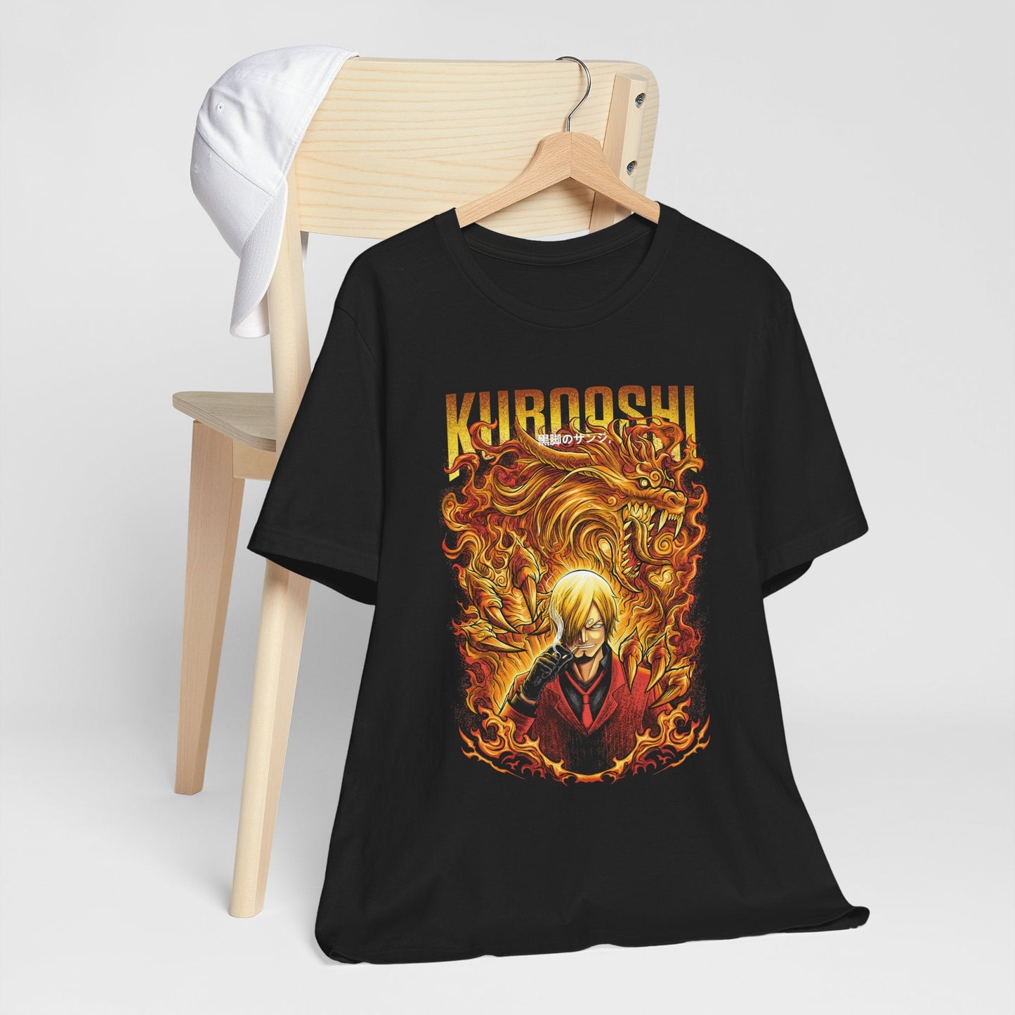 Kuroashi Sanji Black Leg Flame Tee – One Piece Inspired Tee Printify
