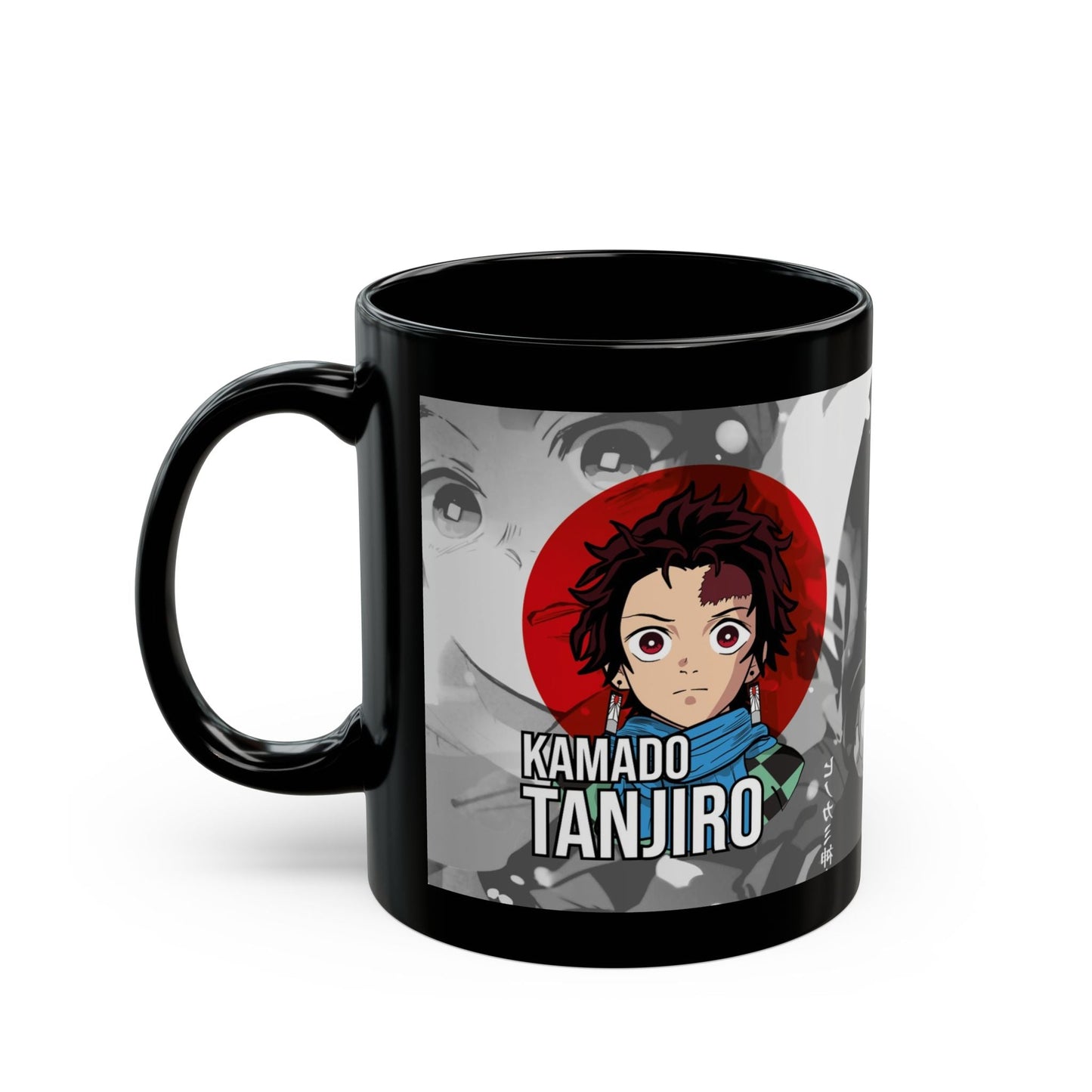 Kamado Tanjiro Black Ceramic Mug - Demon Slayer Inspired Gift Printify