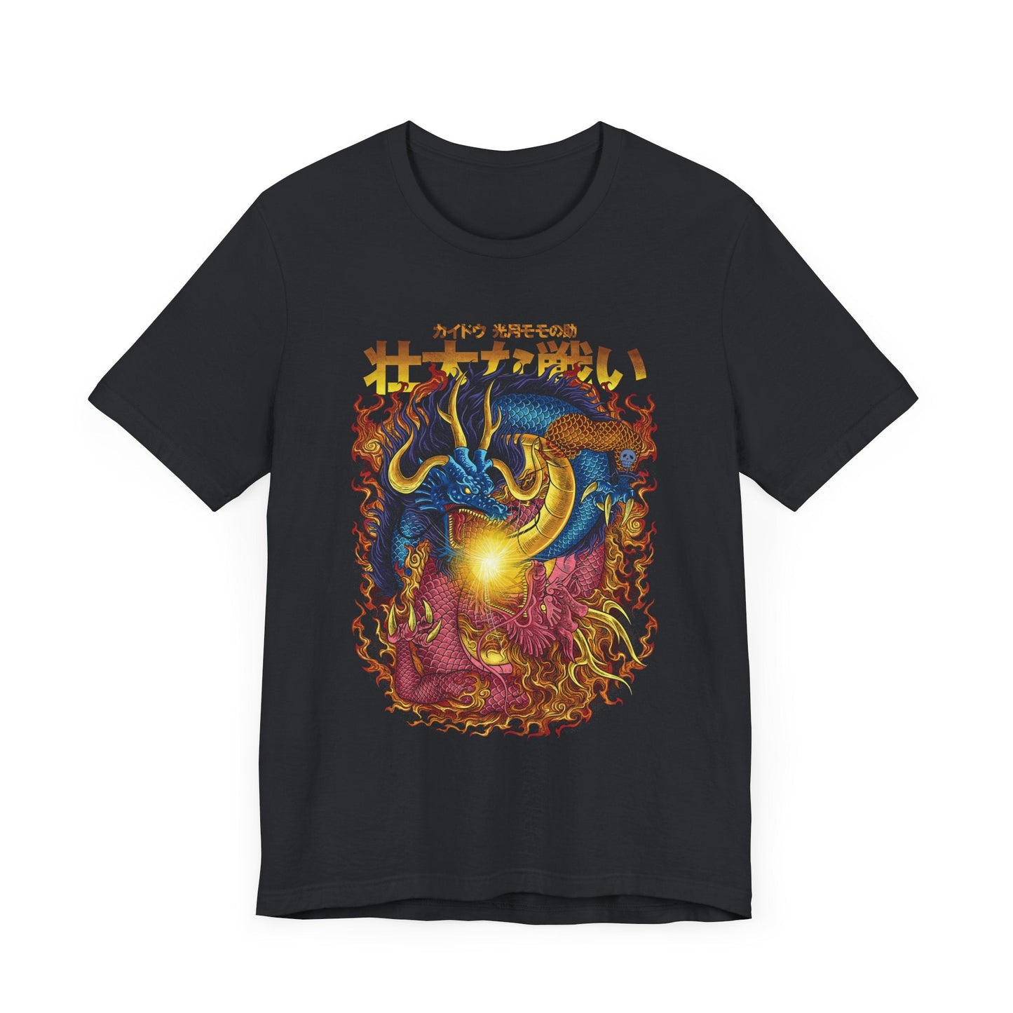 Kaido vs Momonosuke Dragon Clash Tee – One Piece Wano Arc Battle Printify