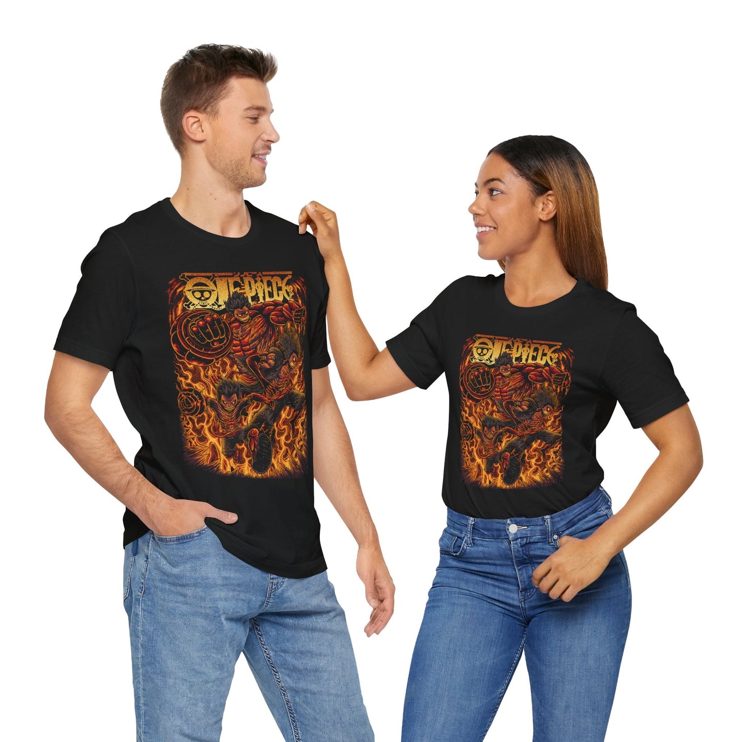 Luffy Gear 4 Evolution Tee – One Piece Boundman, Tankman & Snakeman T-Shirt Printify