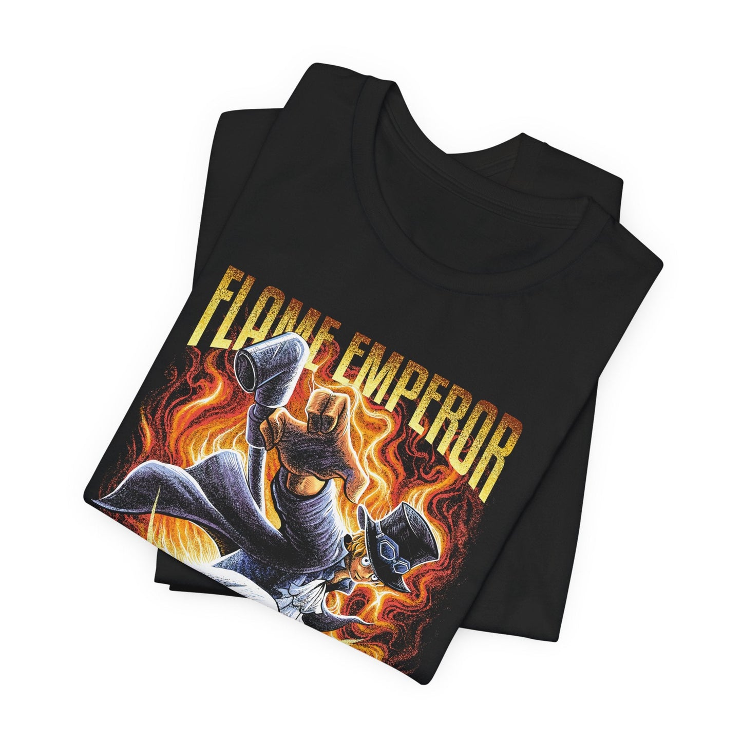Flame Emperor Sabo Tee – One Piece Revolutionary Commander T-Shirt Printify