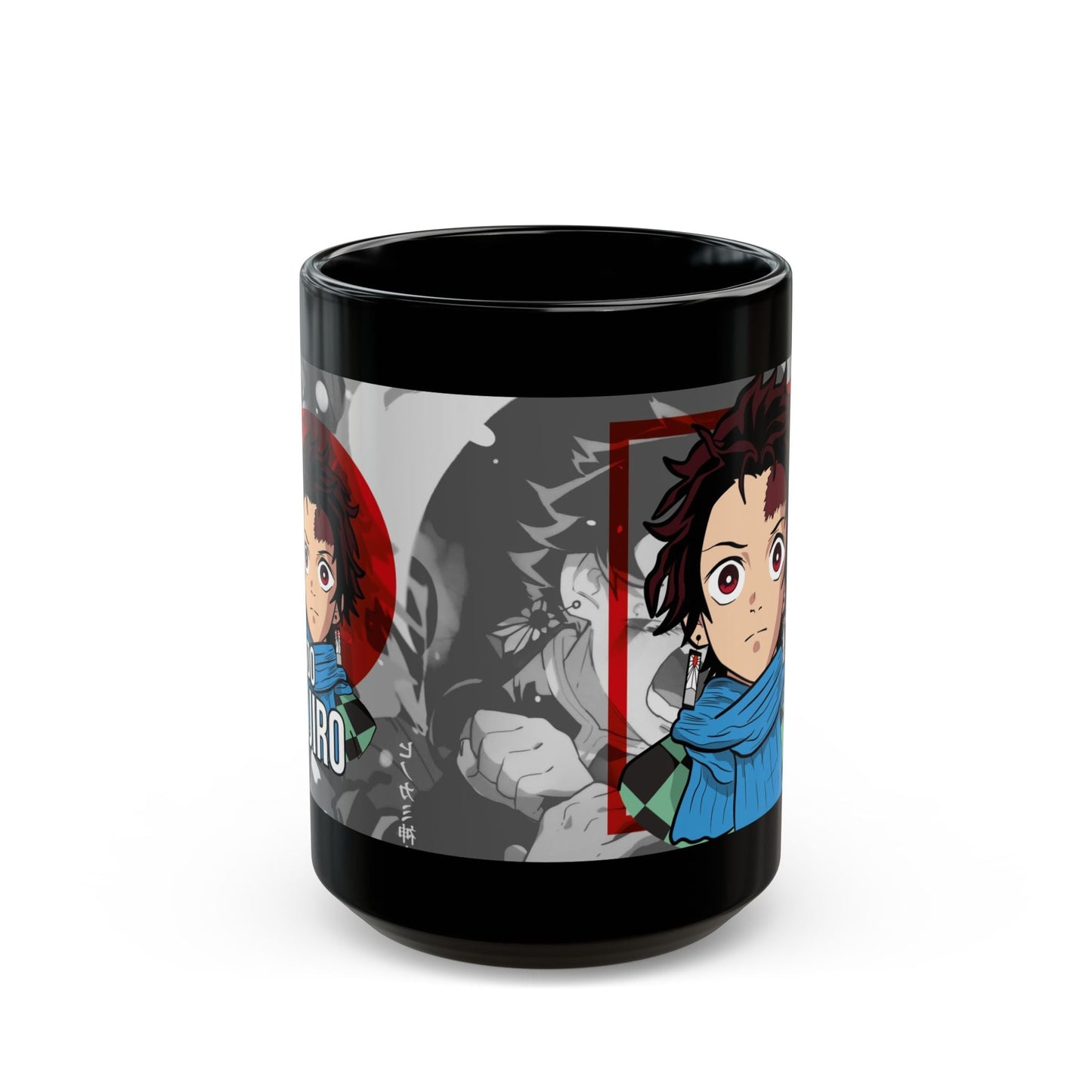 Kamado Tanjiro Black Ceramic Mug - Demon Slayer Inspired Gift Printify