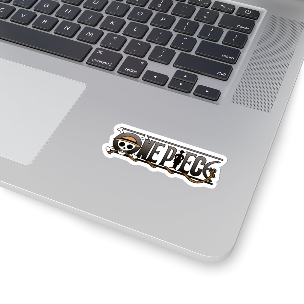 One Piece Logo Kiss-Cut Sticker – Classic Monochrome Design