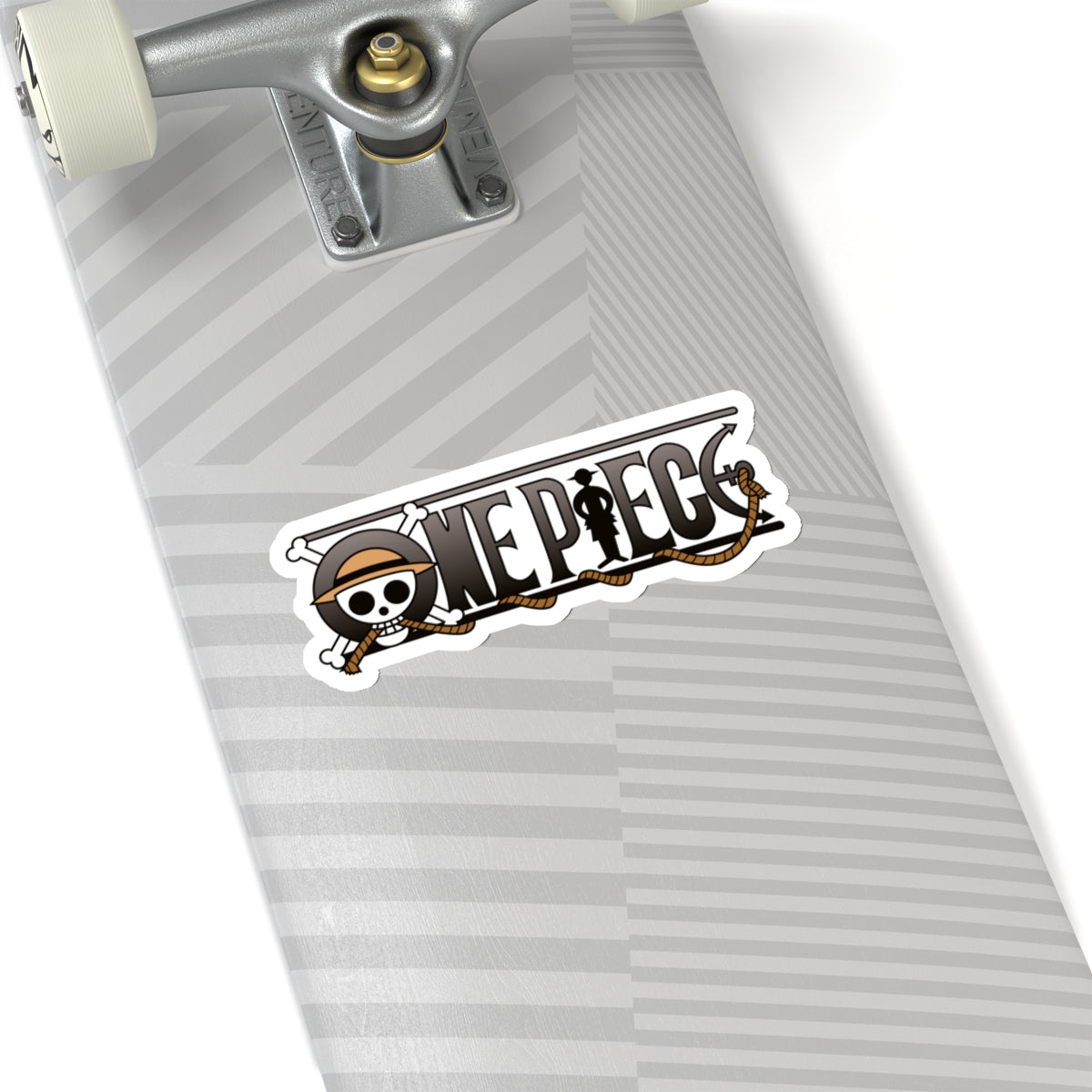One Piece Logo Kiss-Cut Sticker – Classic Monochrome Design