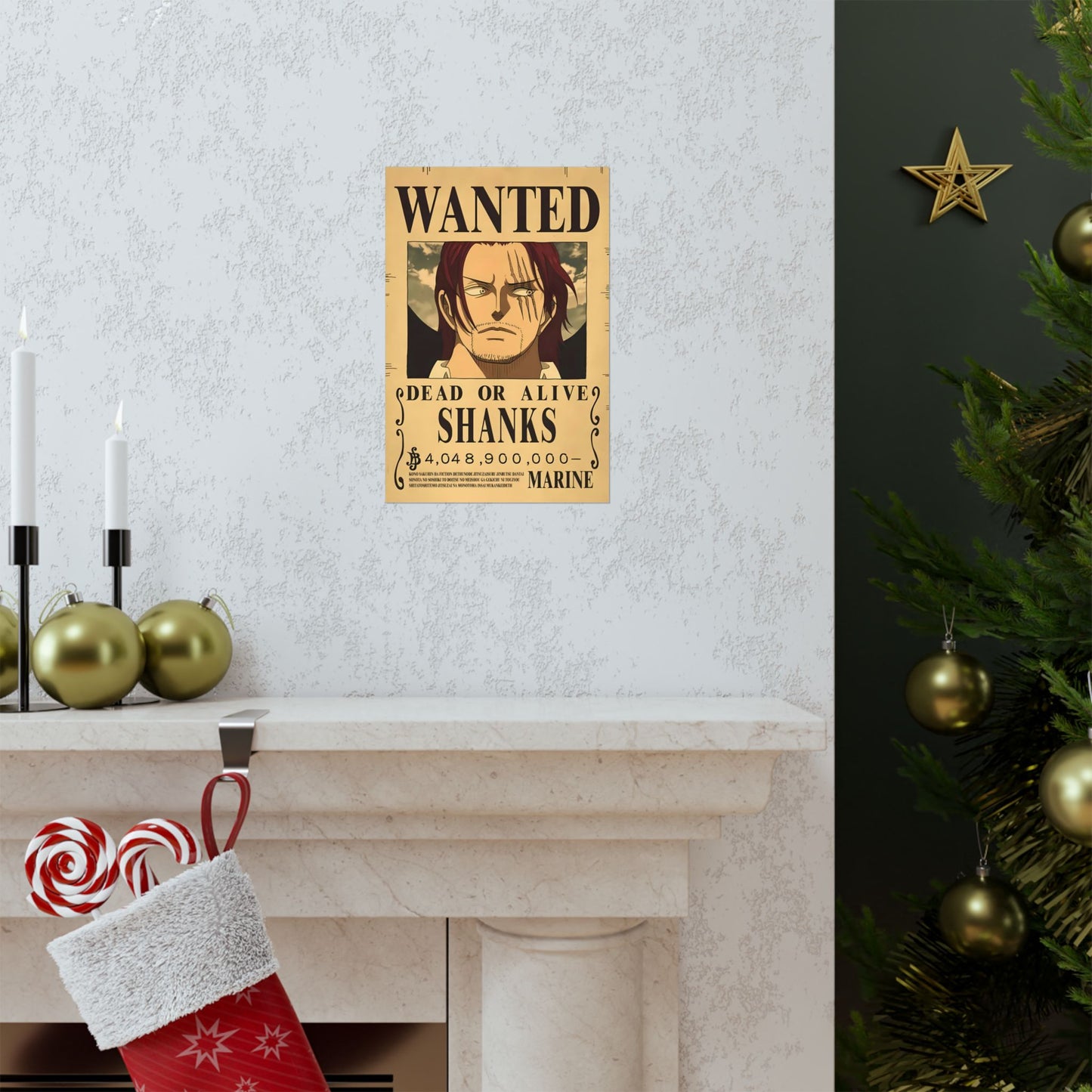 One Piece Shanks Wanted Poster - Premium Matte Art Print