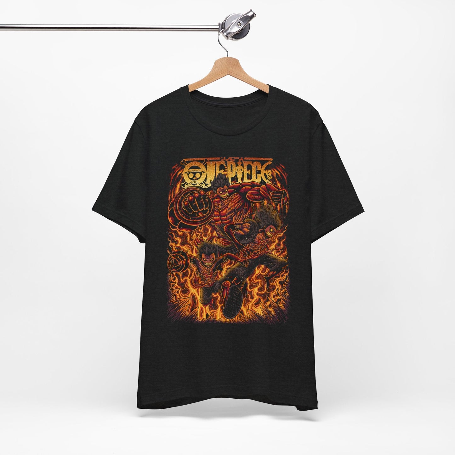Luffy Gear 4 Evolution Tee – One Piece Boundman, Tankman & Snakeman T-Shirt Printify