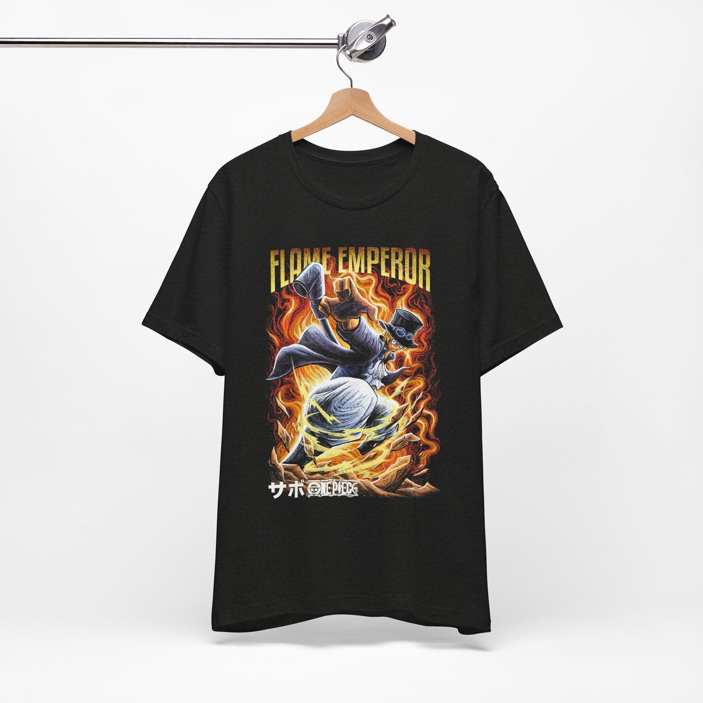 Flame Emperor Sabo Tee – One Piece Revolutionary Commander T-Shirt Printify