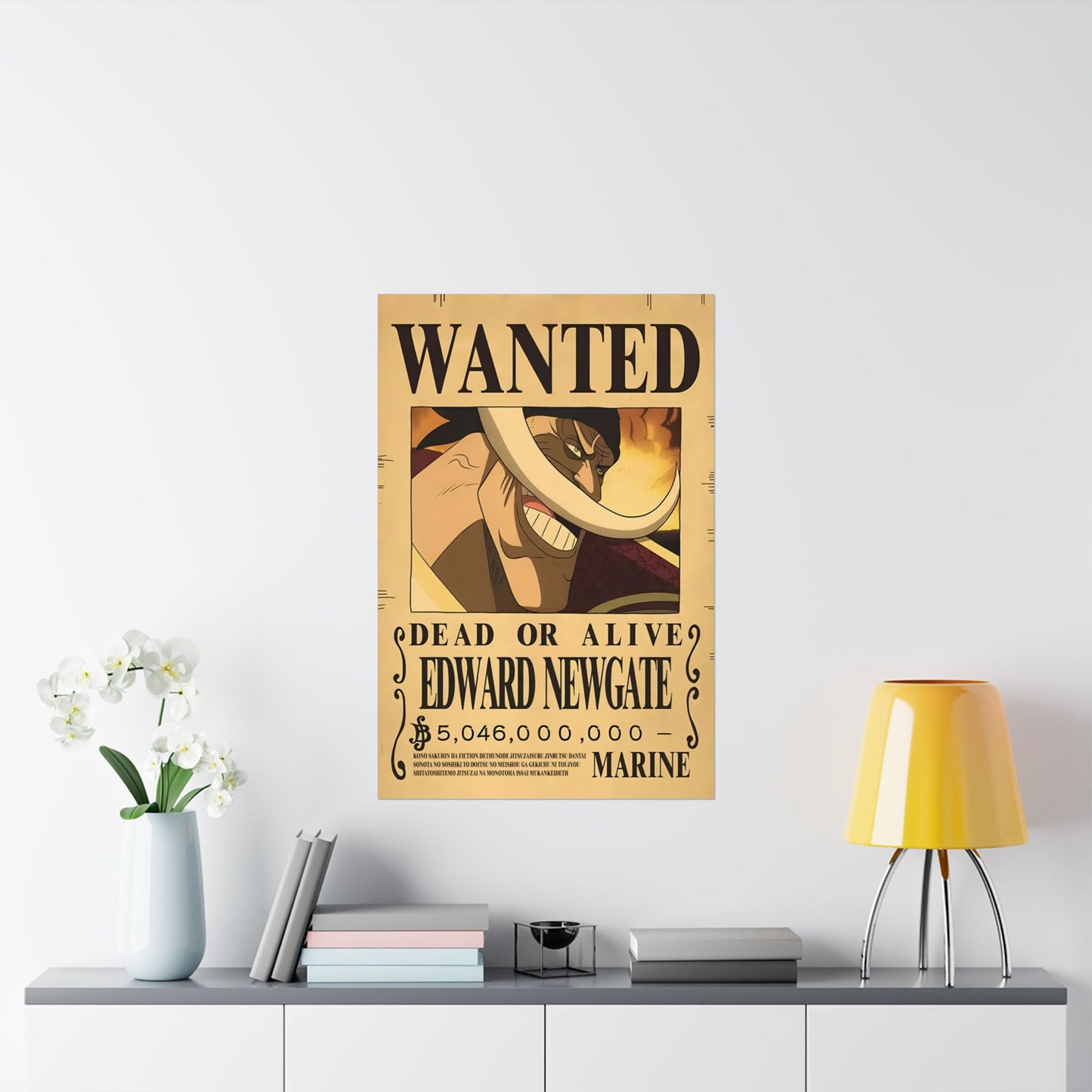 One Piece Edward Newgate Wanted Poster - Premium Matte Art Print