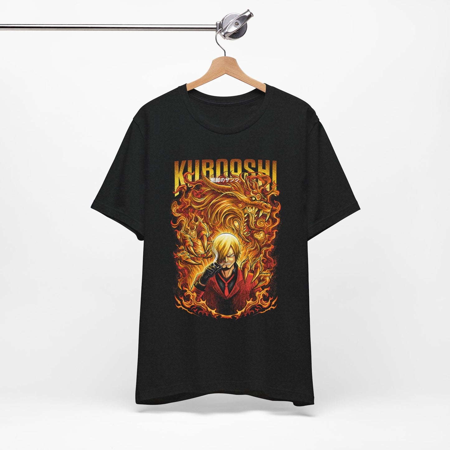 Kuroashi Sanji Black Leg Flame Tee – One Piece Inspired Tee Printify