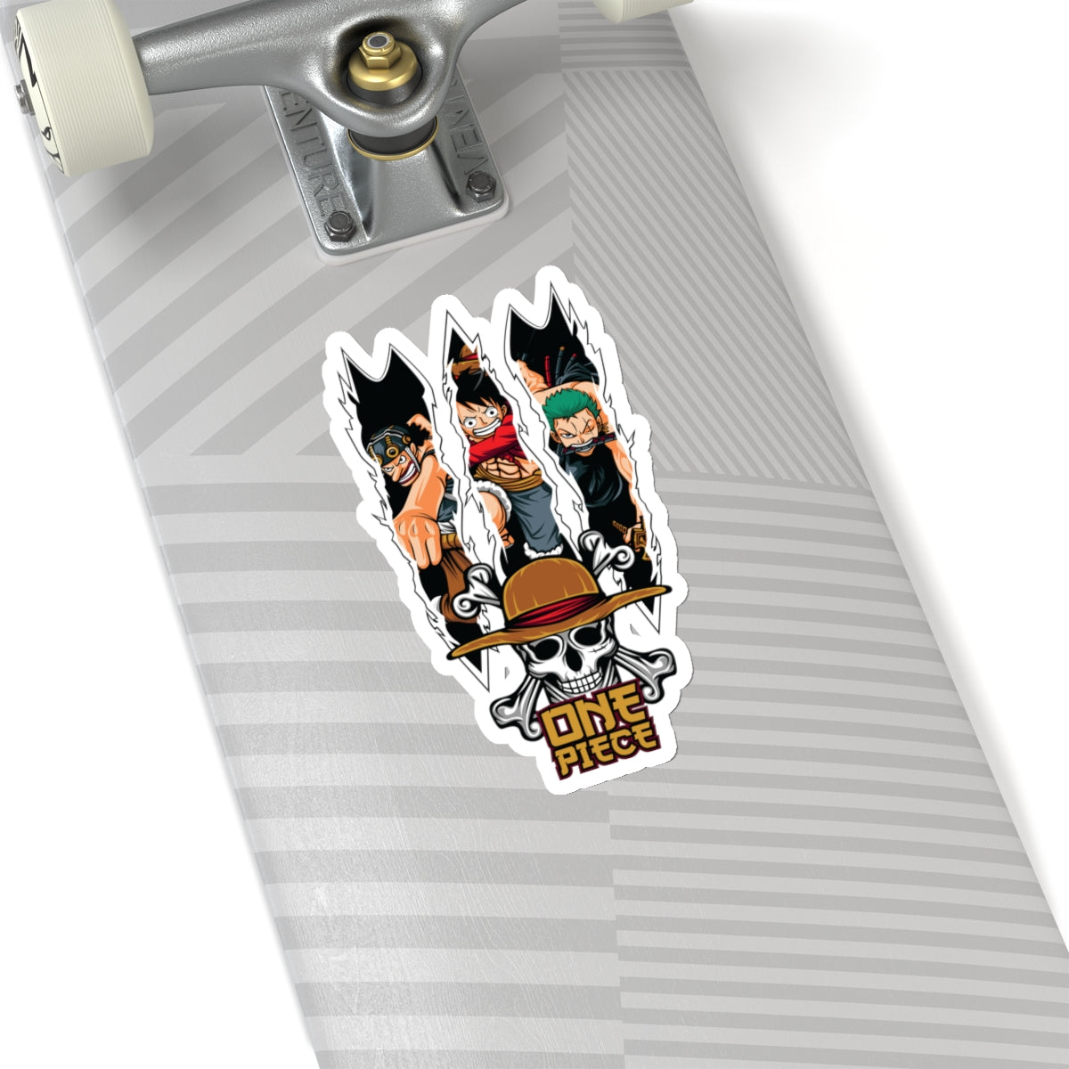 One Piece Trio Kiss-Cut Sticker – Luffy, Zoro & Usopp in Action