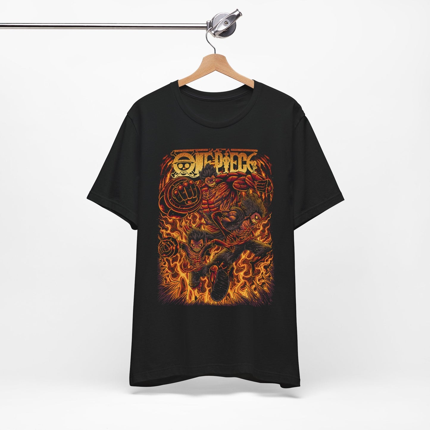 Luffy Gear 4 Evolution Tee – One Piece Boundman, Tankman & Snakeman T-Shirt Printify