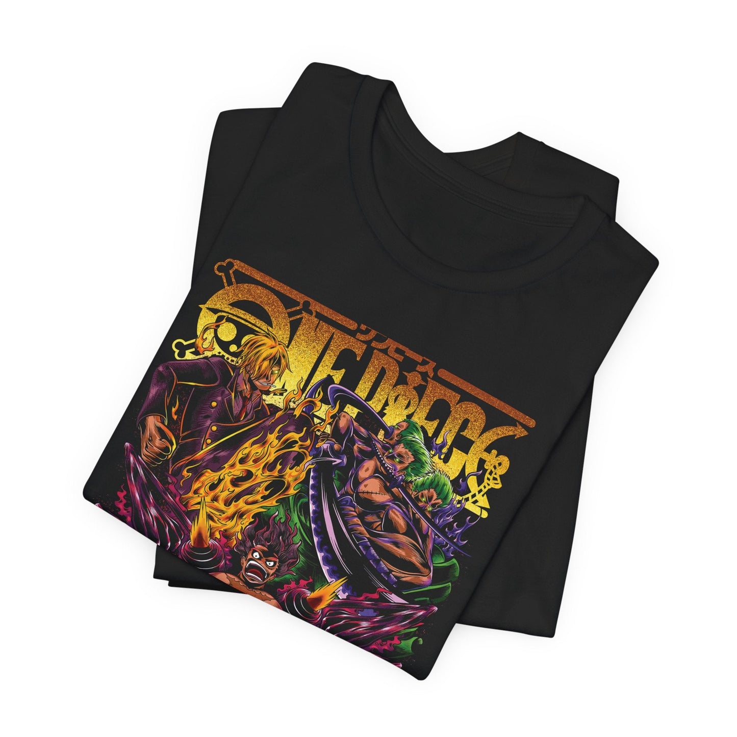 One Piece Trio of Legends Tee – Luffy, Zoro & Sanji Power-Up Printify