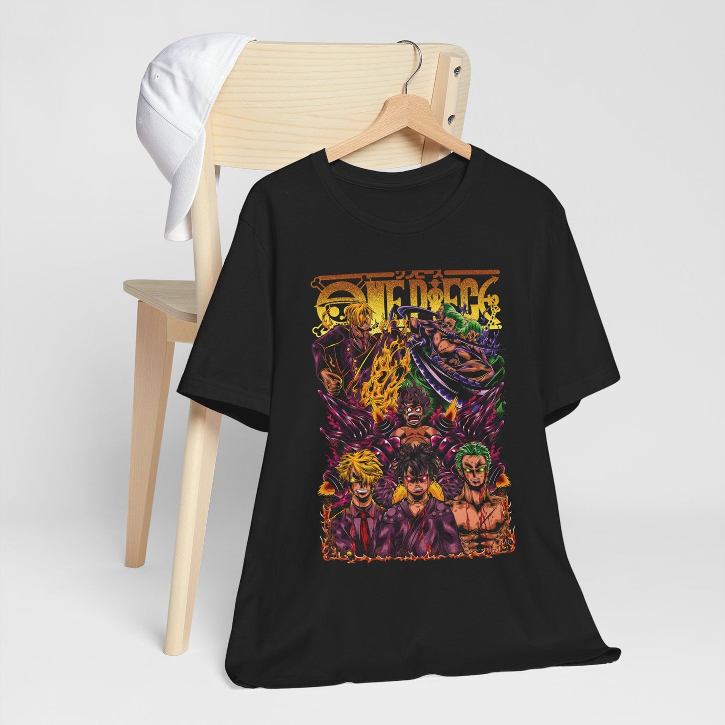 One Piece Trio of Legends Tee – Luffy, Zoro & Sanji Power-Up Printify