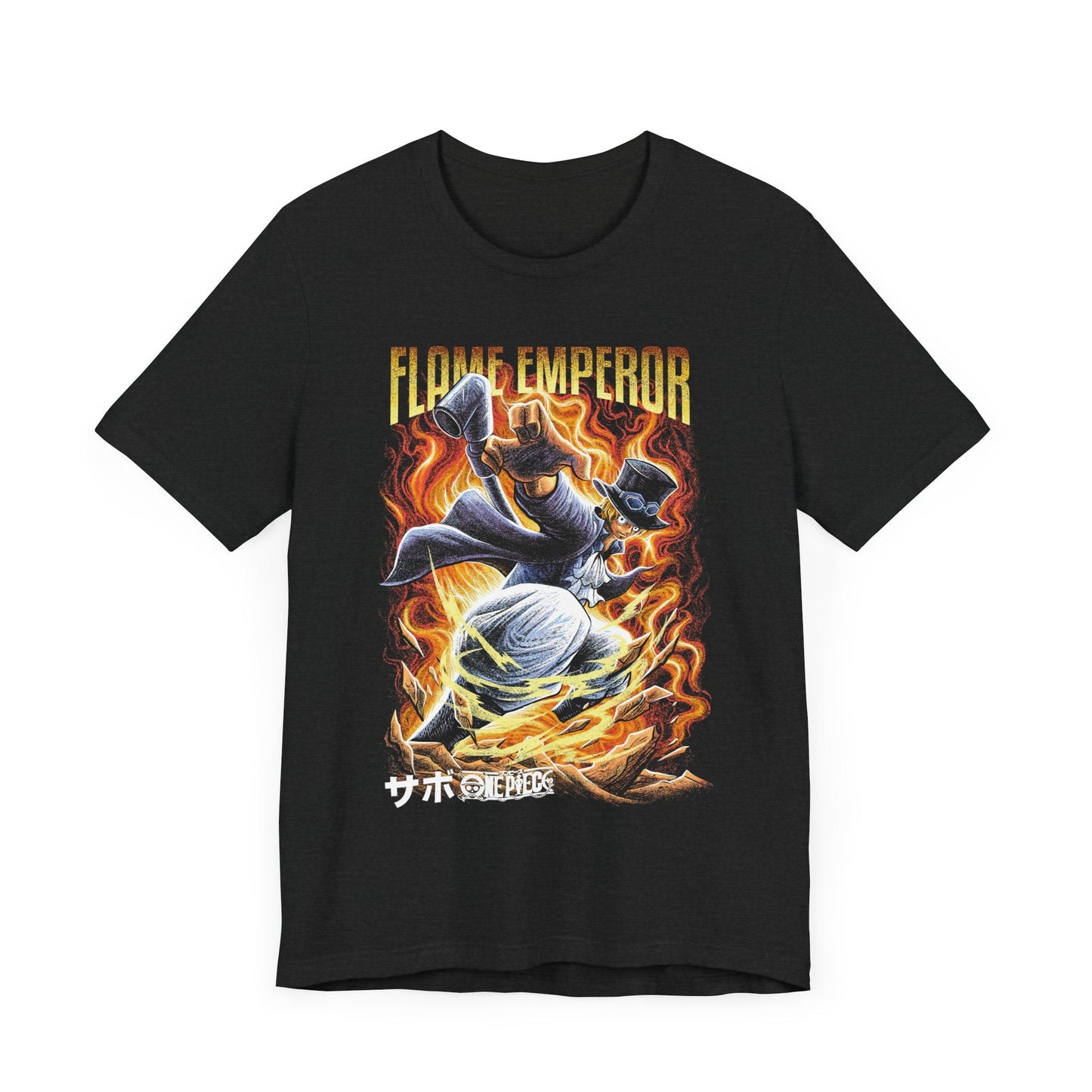 Flame Emperor Sabo Tee – One Piece Revolutionary Commander T-Shirt Printify