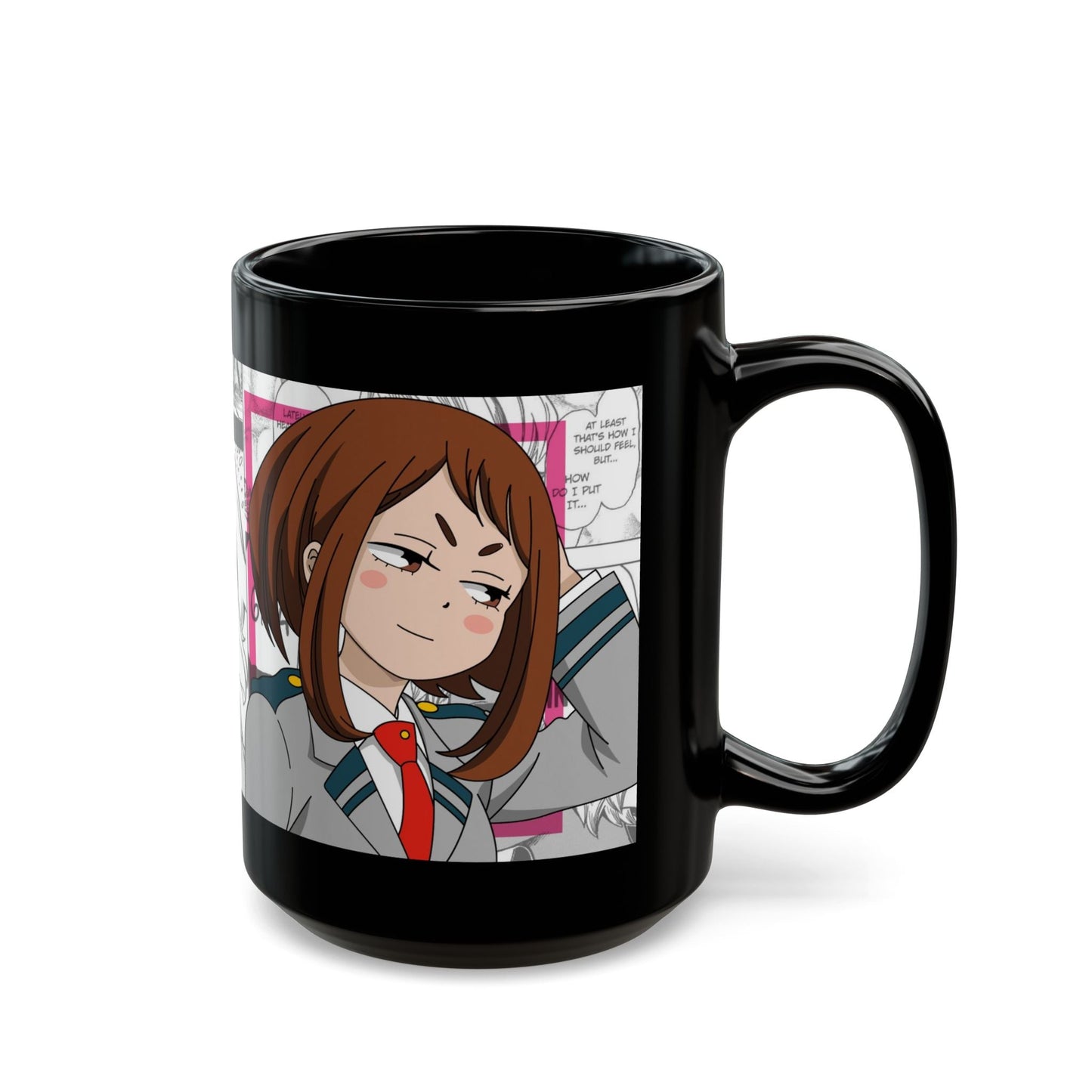 Ochaco Uraraka Black Ceramic Mug - My Hero Academia Fan Favourite Printify