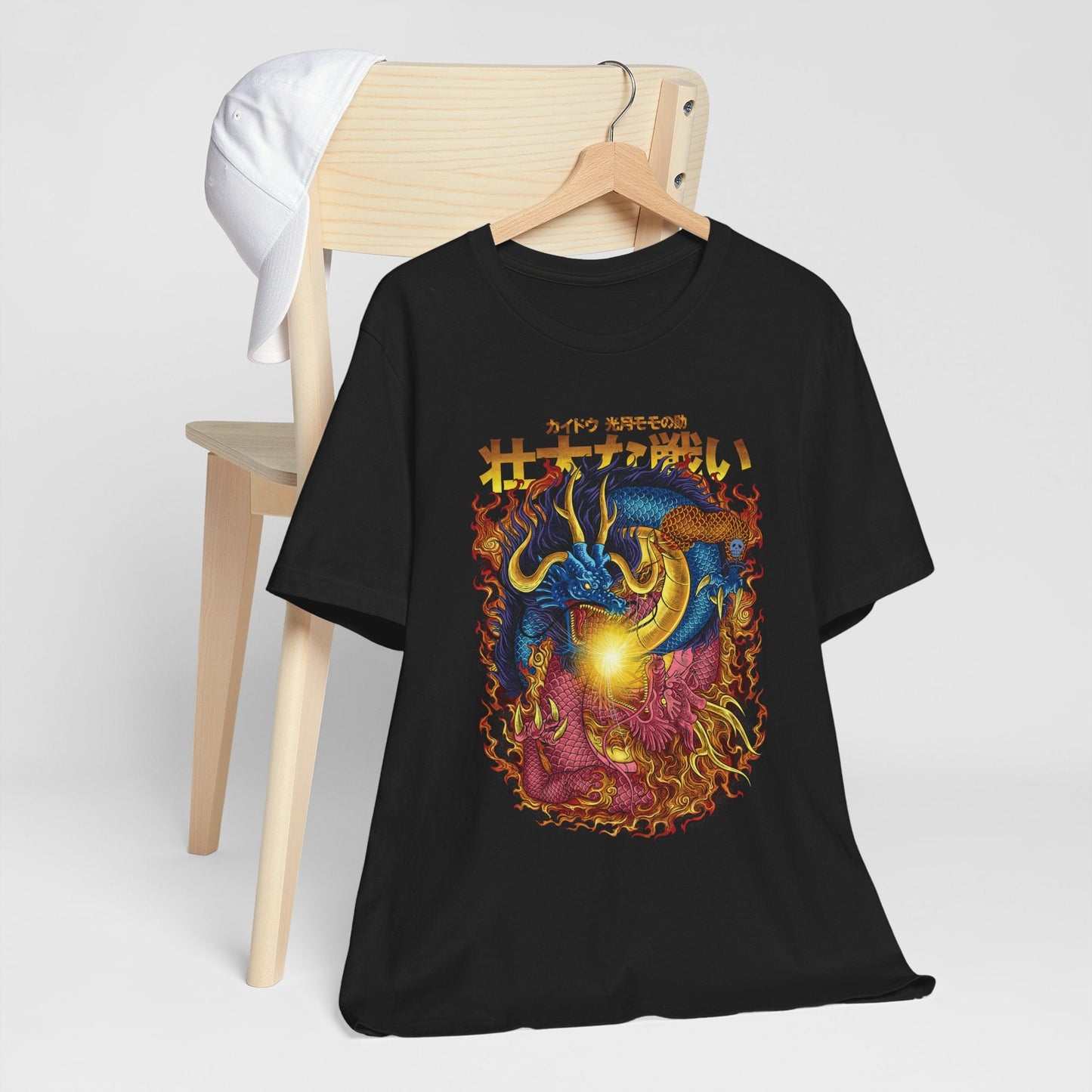 Kaido vs Momonosuke Dragon Clash Tee – One Piece Wano Arc Battle Printify