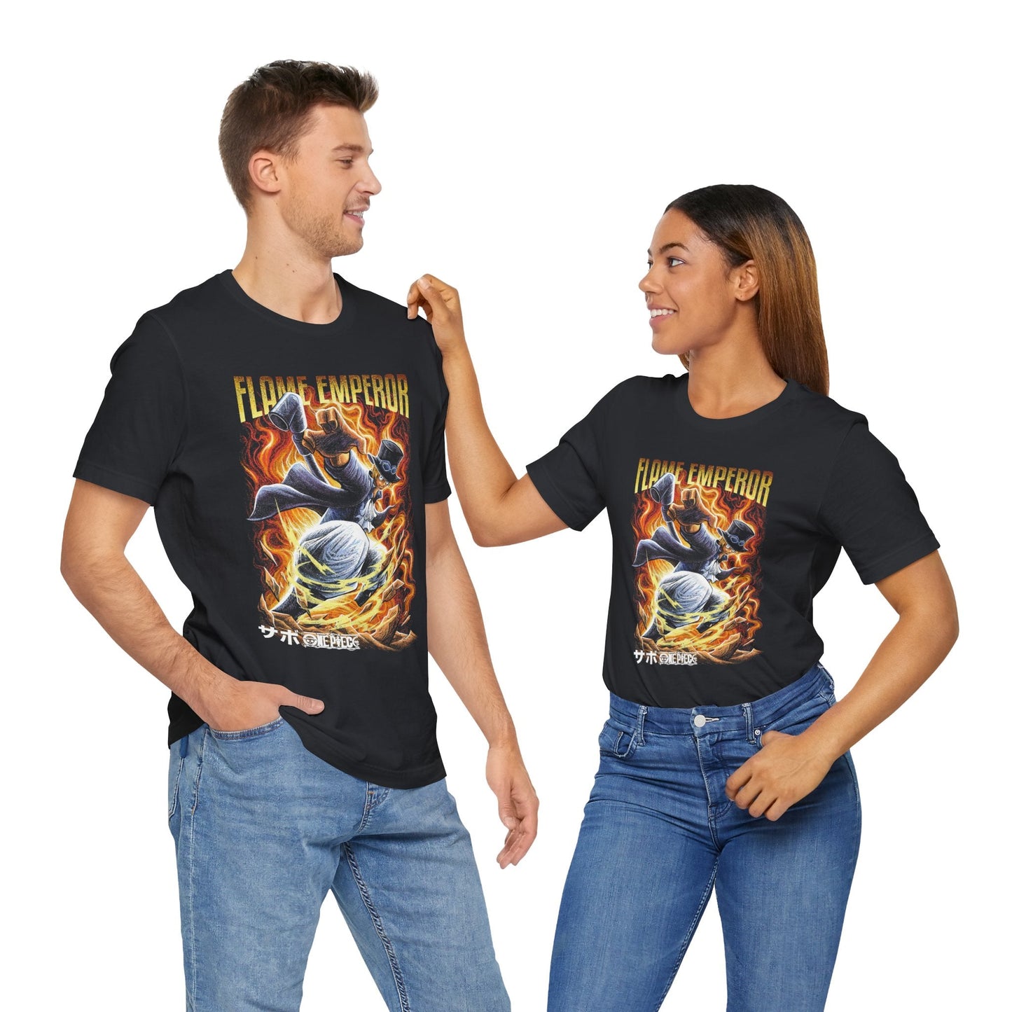 Flame Emperor Sabo Tee – One Piece Revolutionary Commander T-Shirt Printify