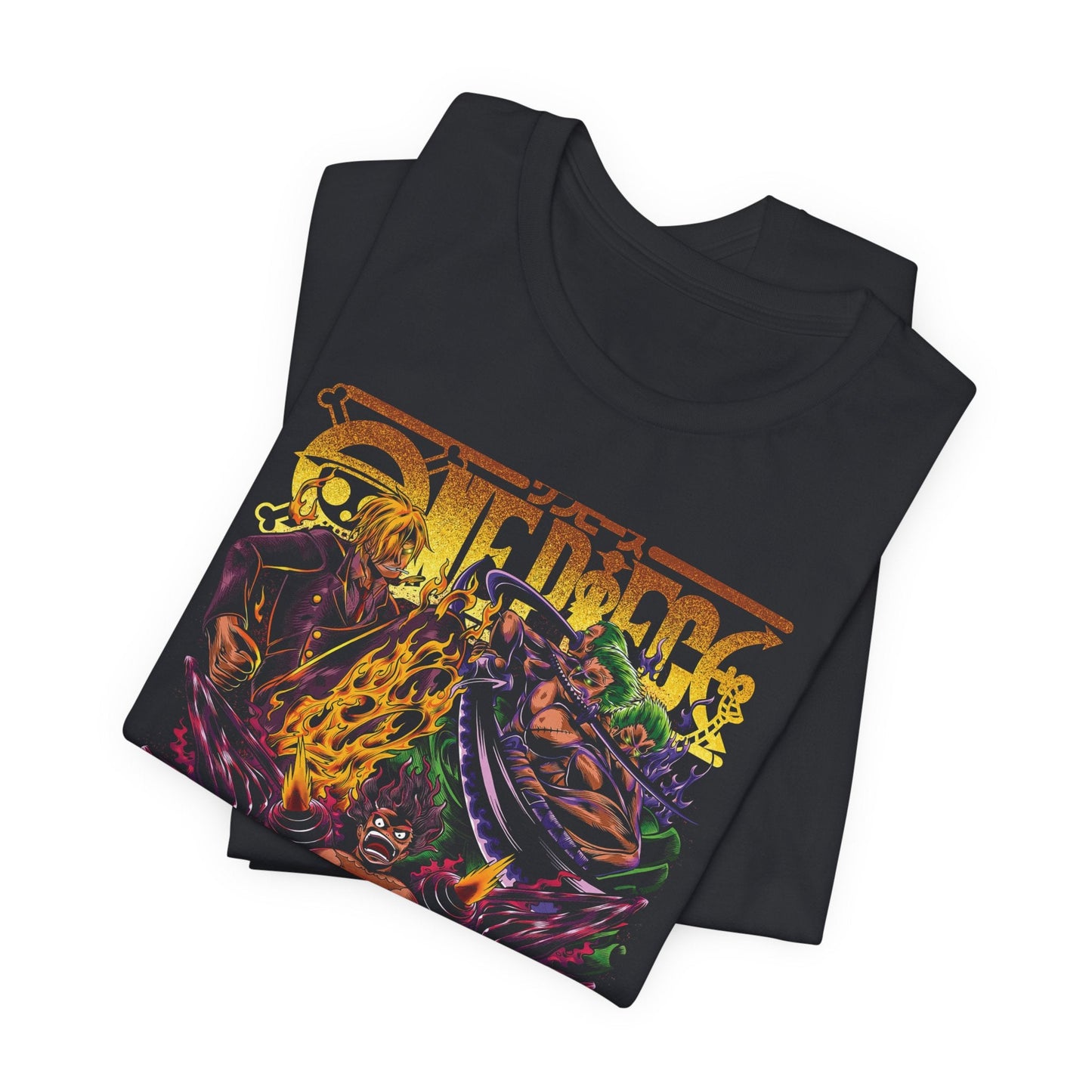 One Piece Trio of Legends Tee – Luffy, Zoro & Sanji Power-Up Printify