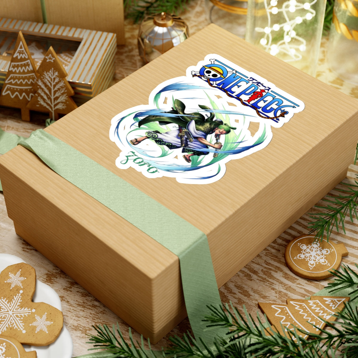 Roronoa Zoro Kiss-Cut Vinyl Sticker – Iconic One Piece Design