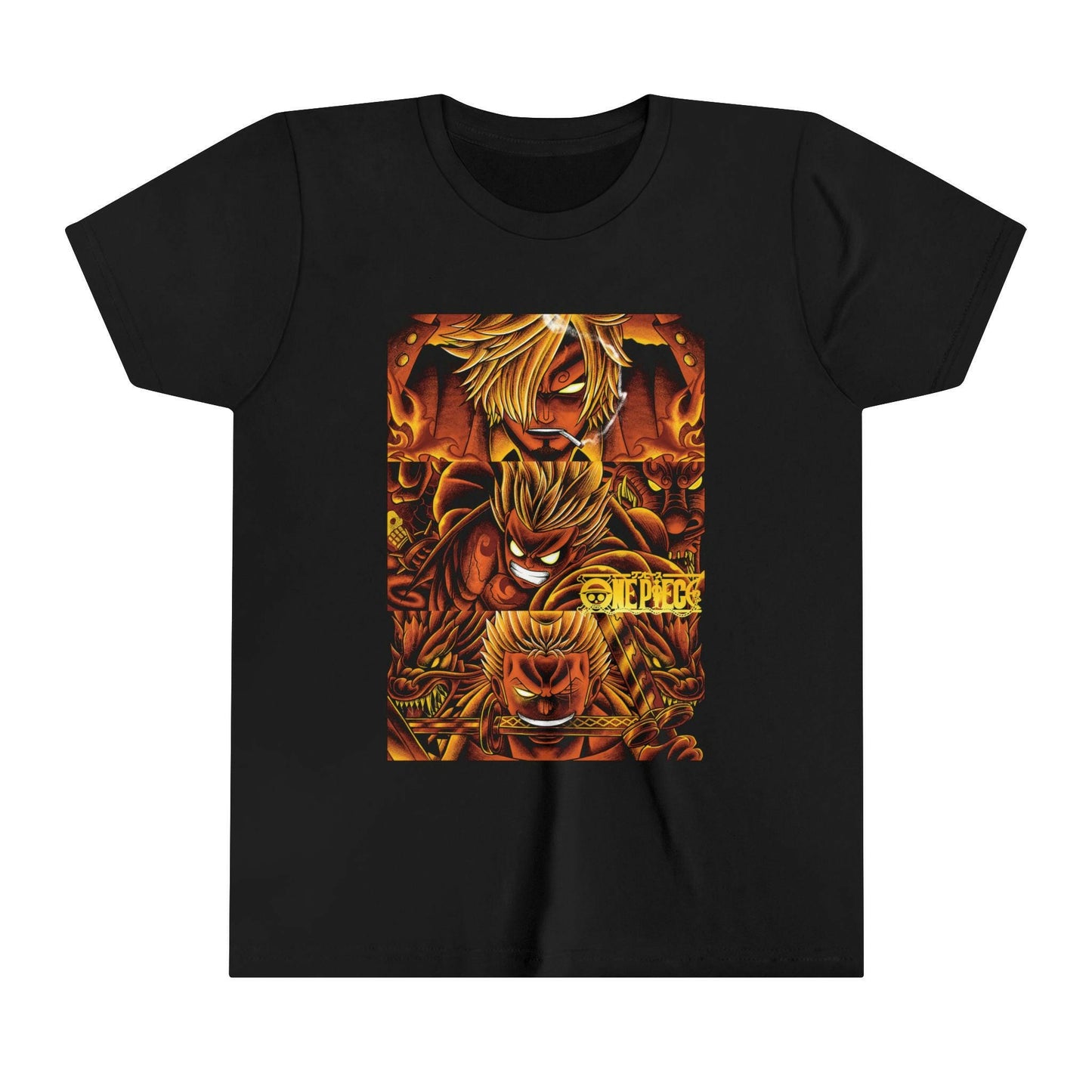 One Piece Legendary Trio Kids Tee – Luffy, Zoro & Sanji Anime T-Shirt