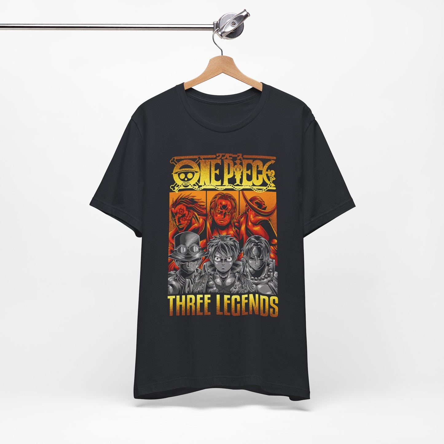 One Piece Three Legends Tee – Luffy, Ace & Sabo Graphic T-Shirt Printify