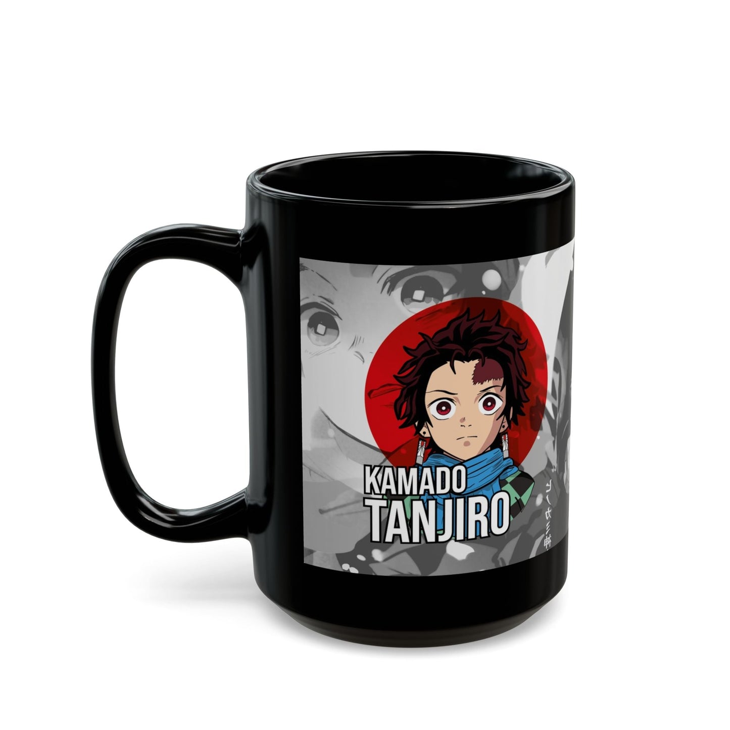 Kamado Tanjiro Black Ceramic Mug - Demon Slayer Inspired Gift Printify