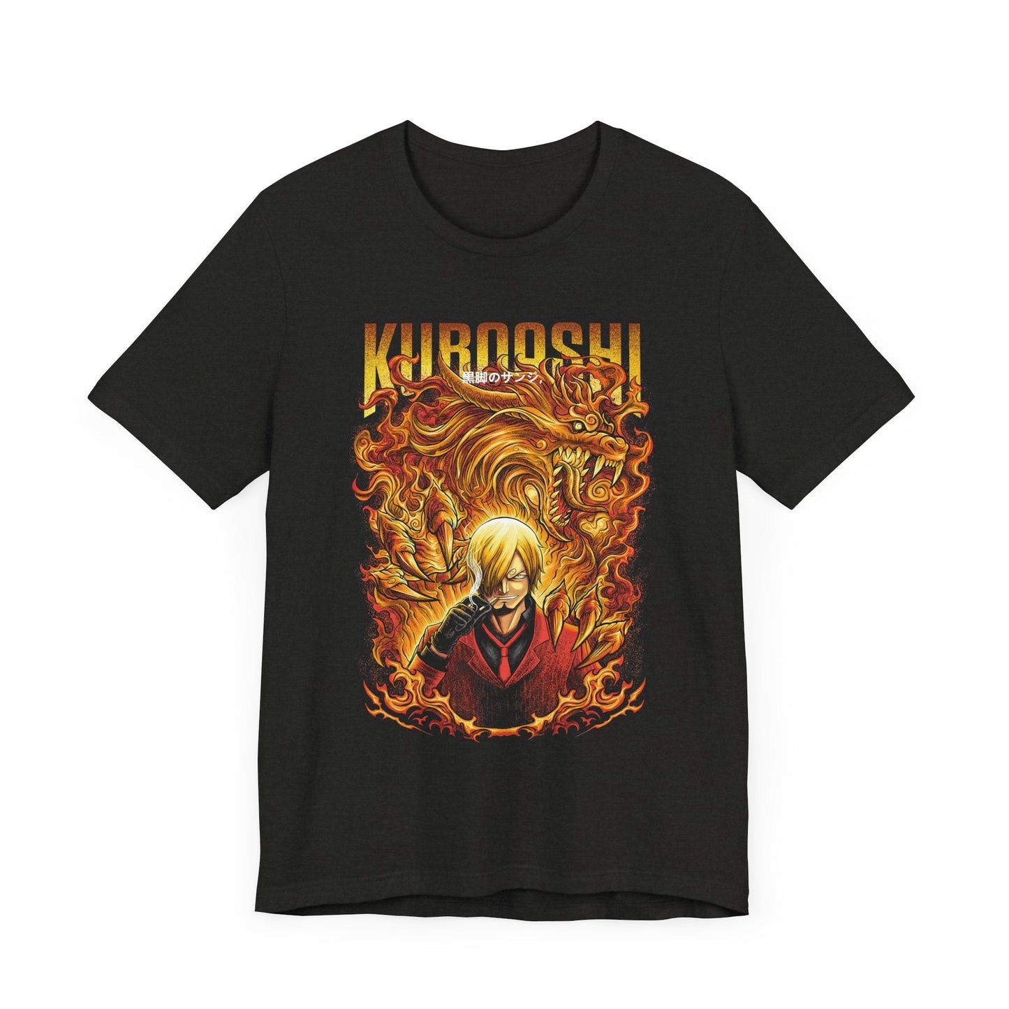 Kuroashi Sanji Black Leg Flame Tee – One Piece Inspired Tee Printify