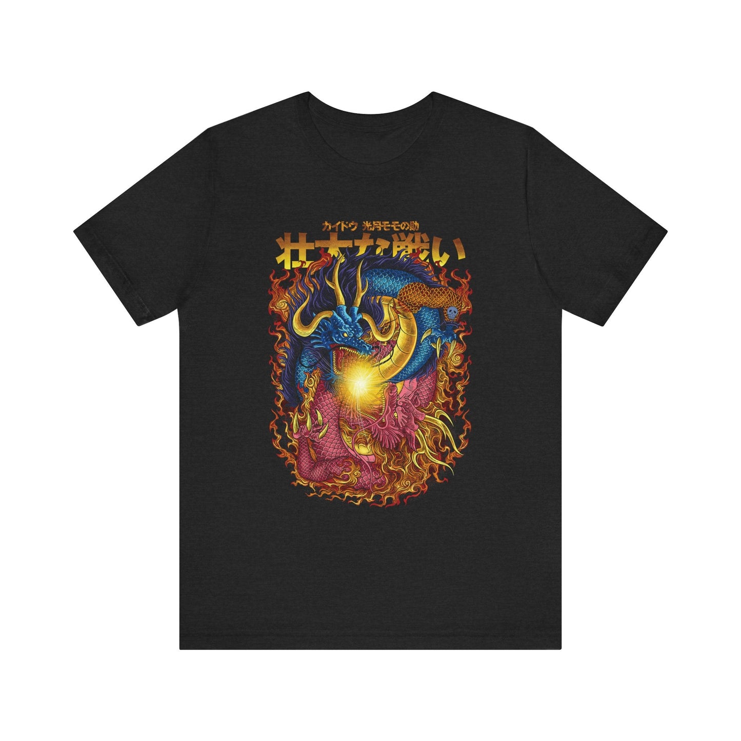 Kaido vs Momonosuke Dragon Clash Tee – One Piece Wano Arc Battle Printify
