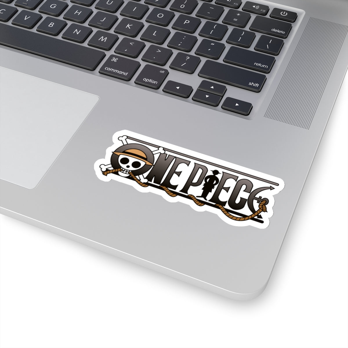 One Piece Logo Kiss-Cut Sticker – Classic Monochrome Design
