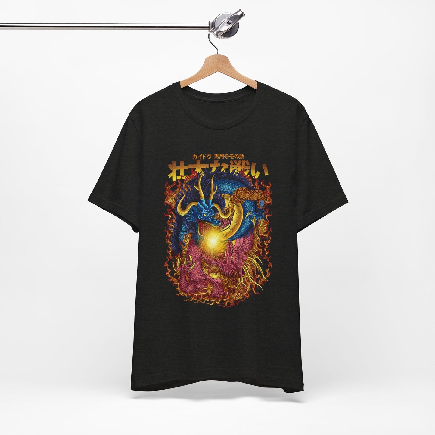 Kaido vs Momonosuke Dragon Clash Tee – One Piece Wano Arc Battle Printify