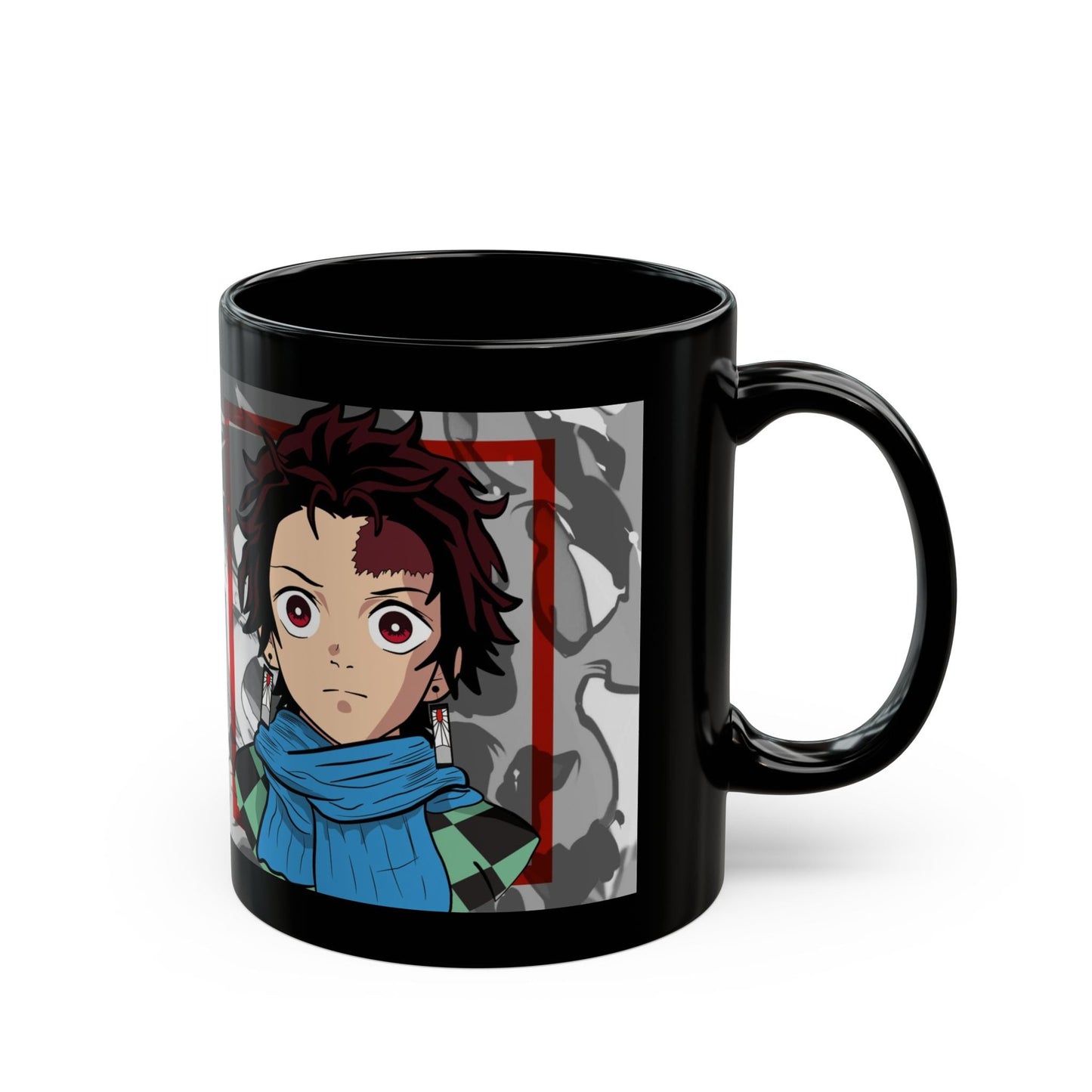 Kamado Tanjiro Black Ceramic Mug - Demon Slayer Inspired Gift Printify