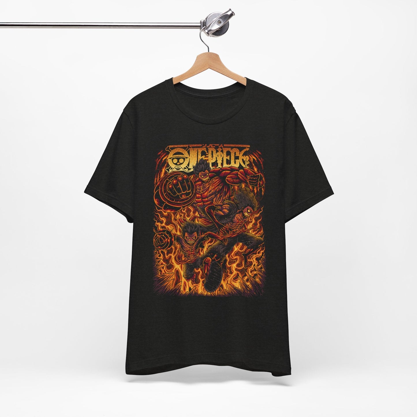 Luffy Gear 4 Evolution Tee – One Piece Boundman, Tankman & Snakeman T-Shirt Printify