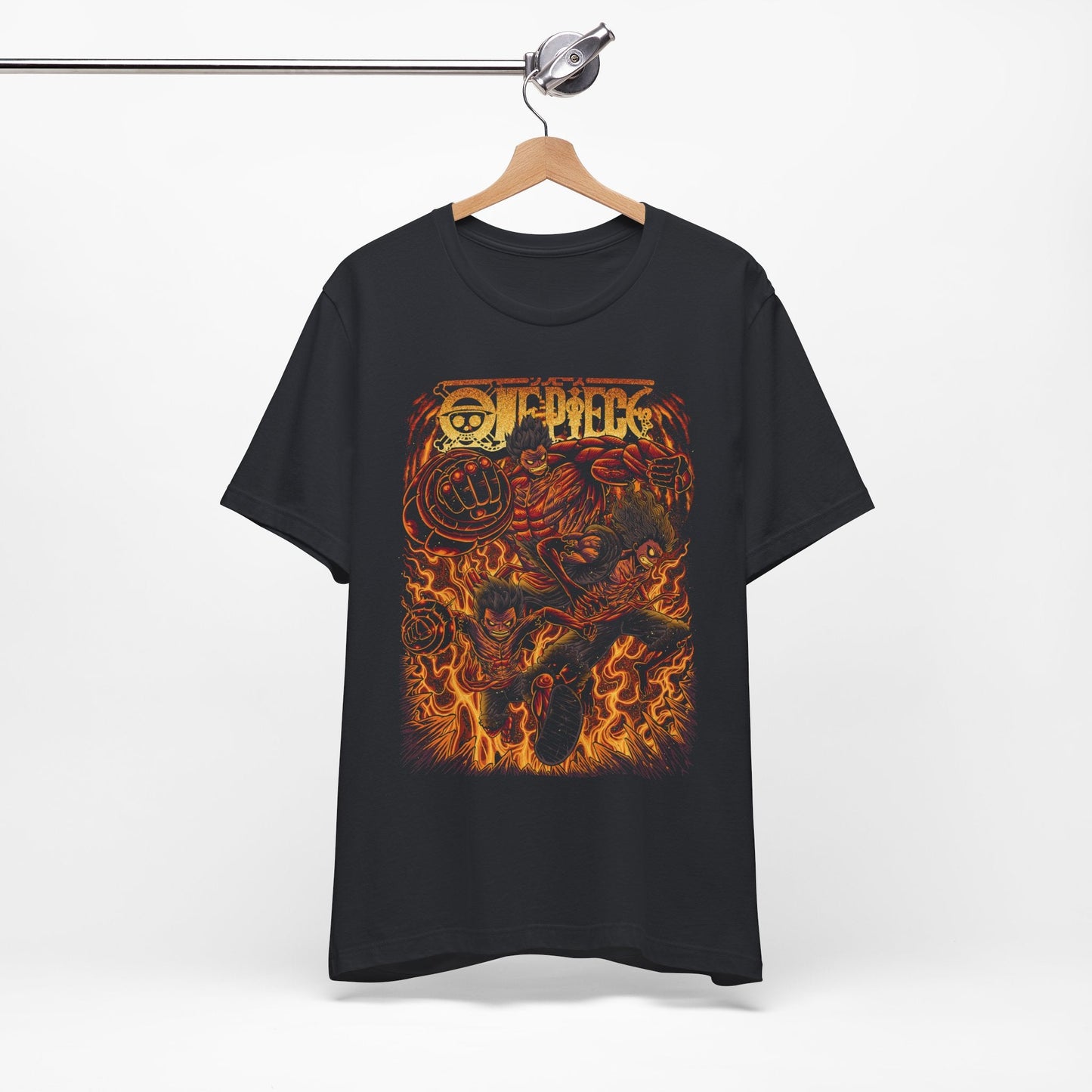 Luffy Gear 4 Evolution Tee – One Piece Boundman, Tankman & Snakeman T-Shirt Printify