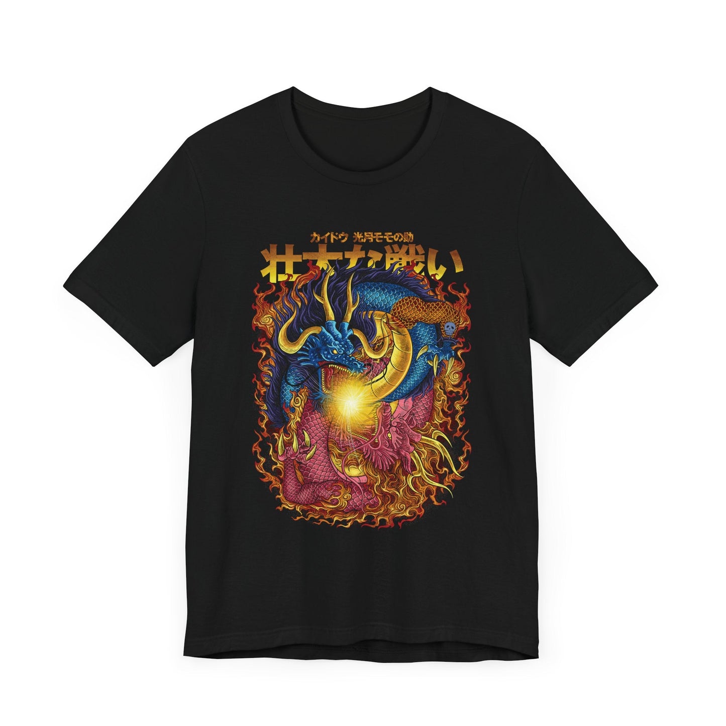 Kaido vs Momonosuke Dragon Clash Tee – One Piece Wano Arc Battle Printify