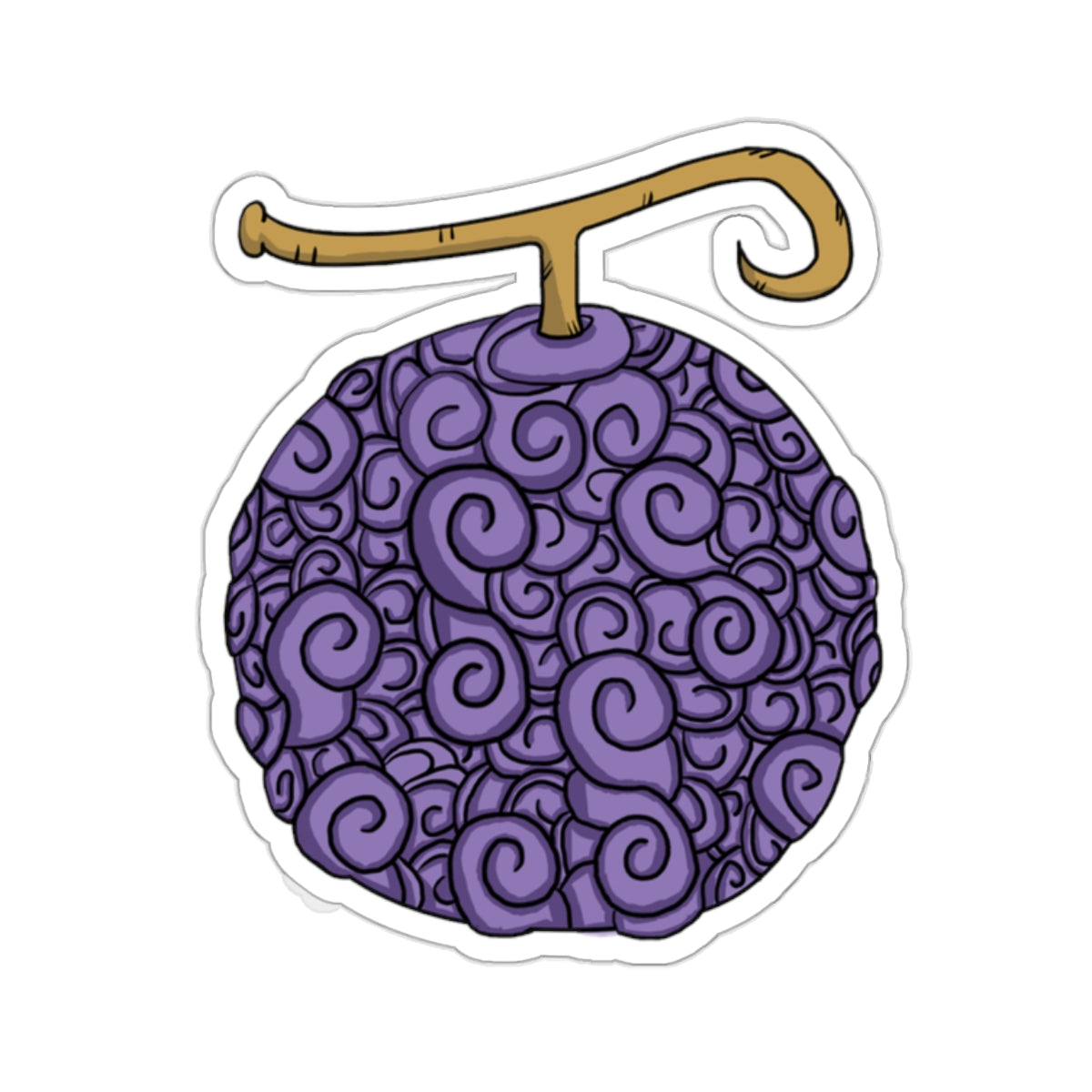 Gomu Gomu no Mi Devil Fruit Kiss-Cut Sticker – Unleash the Pirate Power