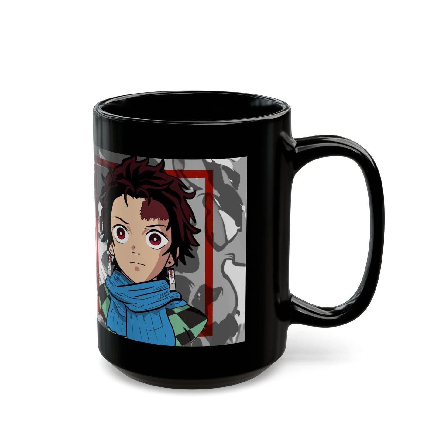 Kamado Tanjiro Black Ceramic Mug - Demon Slayer Inspired Gift Printify