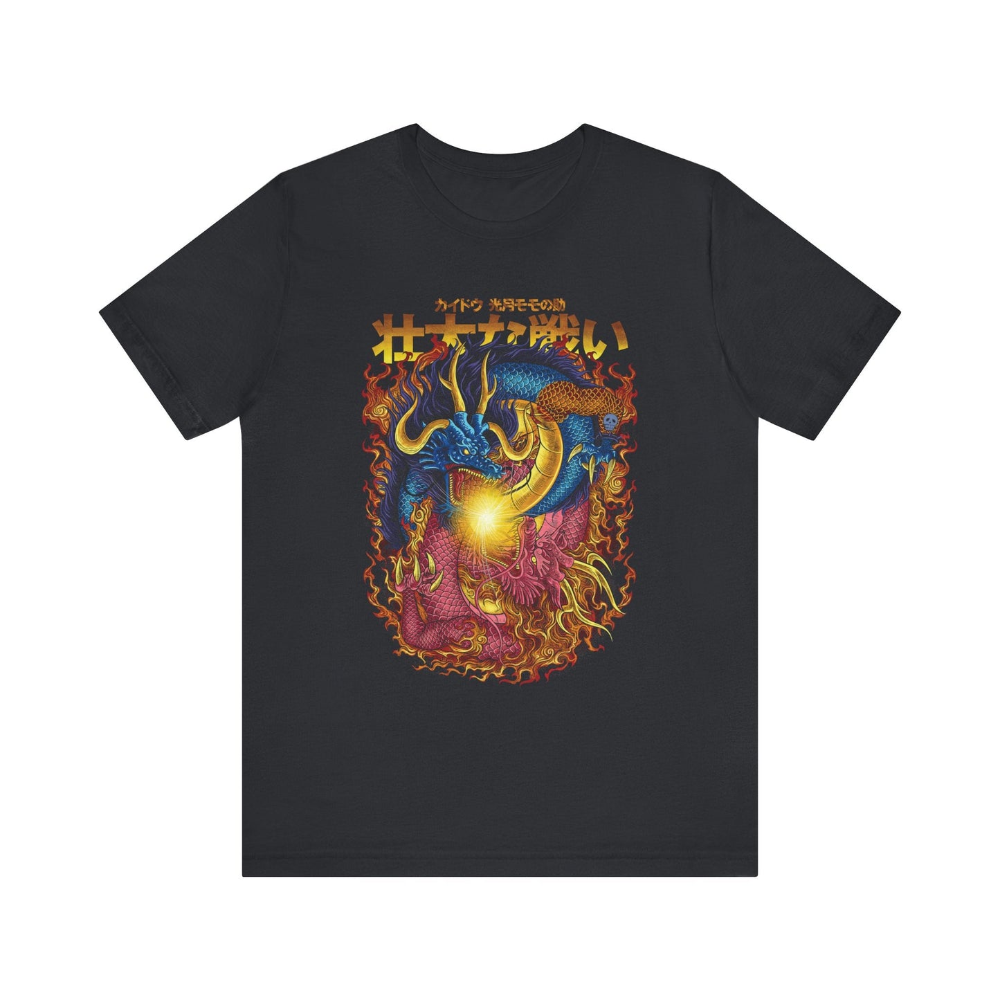 Kaido vs Momonosuke Dragon Clash Tee – One Piece Wano Arc Battle Printify