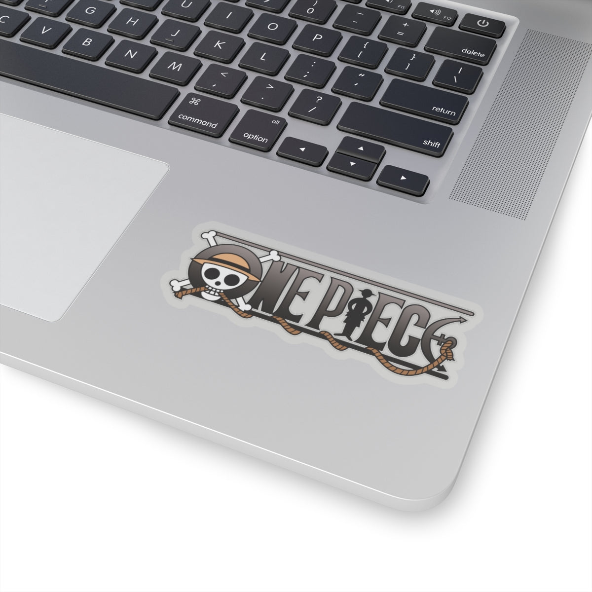 One Piece Logo Kiss-Cut Sticker – Classic Monochrome Design