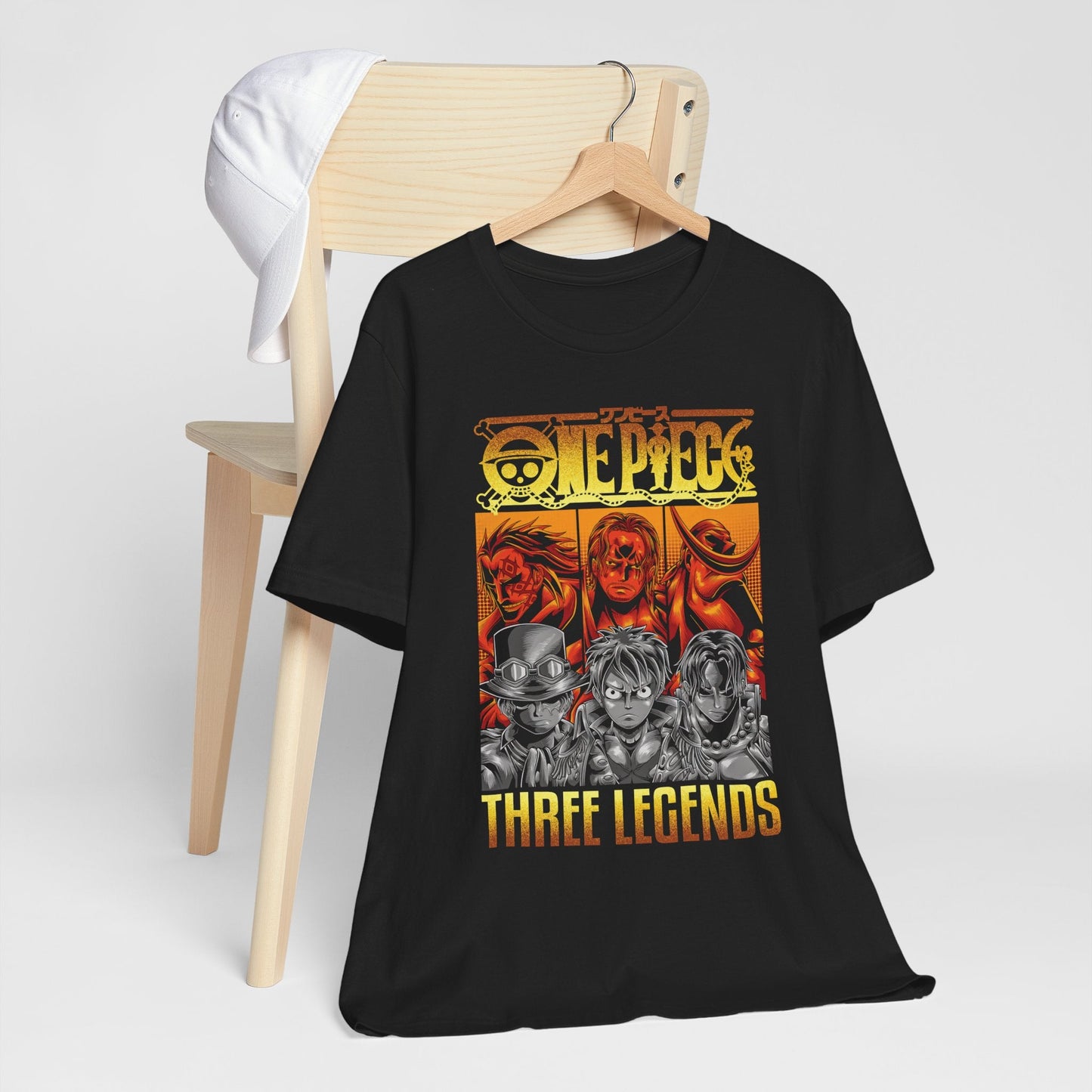 One Piece Three Legends Tee – Luffy, Ace & Sabo Graphic T-Shirt Printify