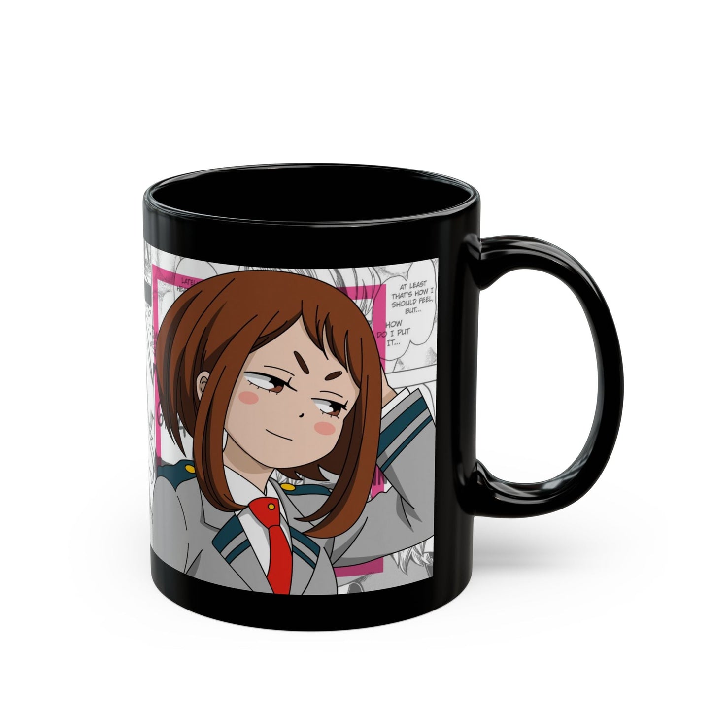 Ochaco Uraraka Black Ceramic Mug - My Hero Academia Fan Favourite Printify