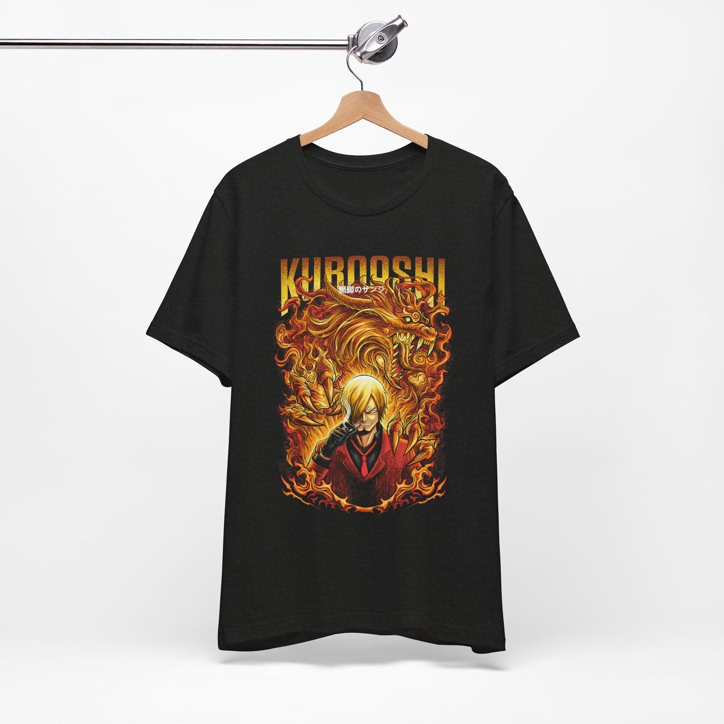 Kuroashi Sanji Black Leg Flame Tee – One Piece Inspired Tee Printify