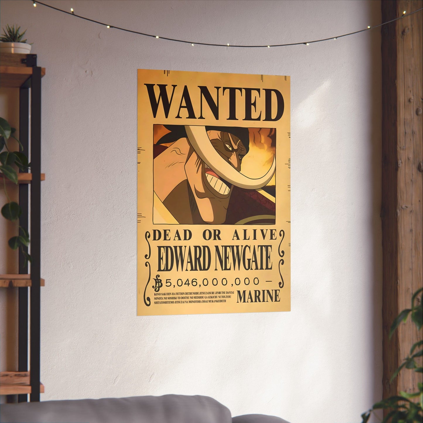 One Piece Edward Newgate Wanted Poster - Premium Matte Art Print