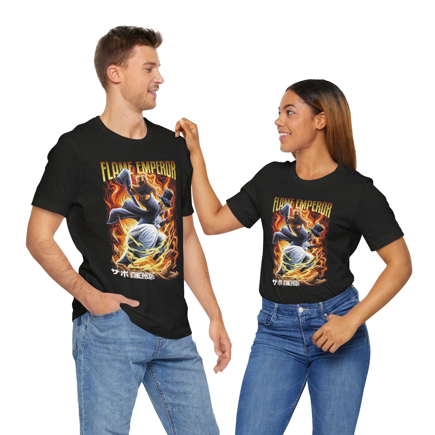 Flame Emperor Sabo Tee – One Piece Revolutionary Commander T-Shirt Printify
