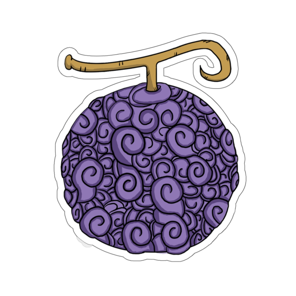 Gomu Gomu no Mi Devil Fruit Kiss-Cut Sticker – Unleash the Pirate Power